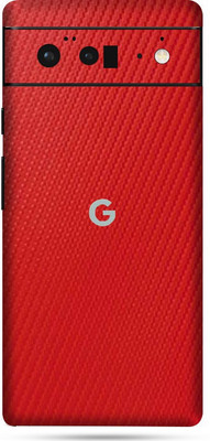 OggyBaba Google Pixel 6 Pro Mobile Skin(Red Carbon Fiber Skin With Ultra Matte Finish)