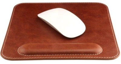 ANGIE HOMES. CO Leather Mousepad with Wrist Rest (Brown) Mousepad(Brown)