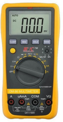 HTC DM-86 Digital Multimeter (AC Voltage Range 200mV to 750V) With 1 Year Warranty Digital Multimeter(Yellow, Black 2000 Counts)