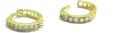 Paridhi Cubic Zirconia Gold-plated Plated Brass Nose Stud Set(Pack of 2)