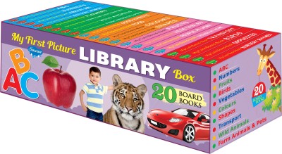 GO WOO My First Picture Library Box Set | 20 Board Books(Purple)