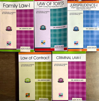 1st Semester A K JAIN Dukki Set For Delhi University (Law Of Torts / Law Of Contract / Family Law - I / Jurisprudence - I / Criminal Law - I) LATEST EDITION OF 2022(Paperback, A K JAIN) 1st Semester A K JAIN Dukki Set For Delhi University (Law Of Torts / Law Of Contract / Family Law - I / Jurisprudence - I / Criminal Law - I) LATEST EDITION OF 2022(Paperback, A K JAIN)