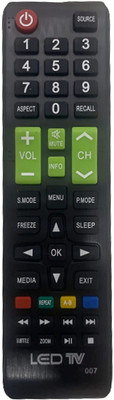 Nij LED-007 TV Compatible For LCD LED TV Remote Control **Without Voice** WYBOR Remote Controller(Black)