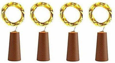 Brightlance 20 LEDs 1.98 m Yellow Steady String Rice Lights(Pack of 4)