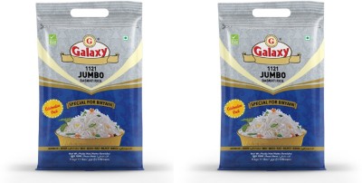 GALAXY 1121 Jumbo 5 Kg (Pack of 2) Aroma Rich, Vitamins B1 & B6, Gluten-Free Basmati Rice (Long Grain)(5 kg)