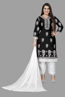 RK Creation Embroidered Kurta, Trouser/Pant & Dupatta Set