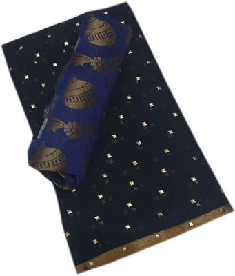 MINE CHOICE Embellished Daily Wear Chiffon Saree(Black)