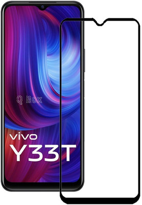 Q Box Edge To Edge Tempered Glass for Vivo Y33T(Pack of 1)