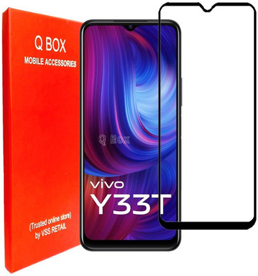 Q Box Edge To Edge Tempered Glass for Vivo Y33T(Pack of 1)