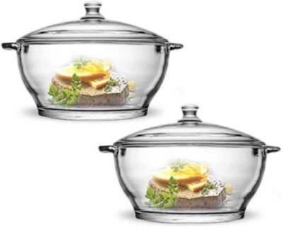 GR8INDIA Pack of 2 Cook and Serve Casserole Set(2500 ml)