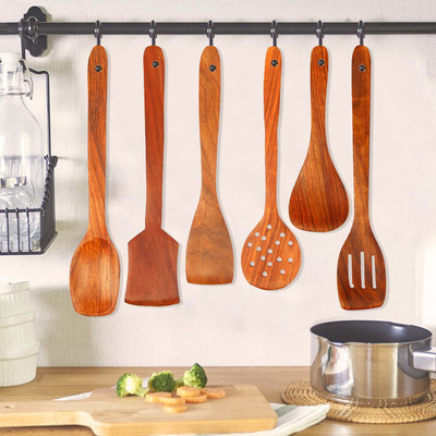 Proud Choice Wooden Serving Spoon Set(Pack of 7)