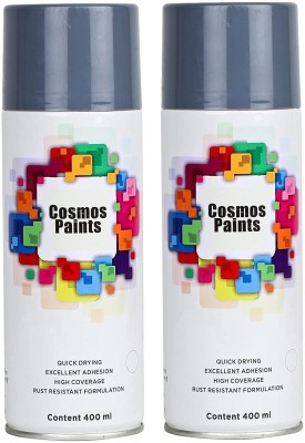 Cosmos Paints Matt Light Spray Paint (400ml, Grey) -Pack of 2 Matt Light Grey Spray Paint 800 ml(Pack of 2)