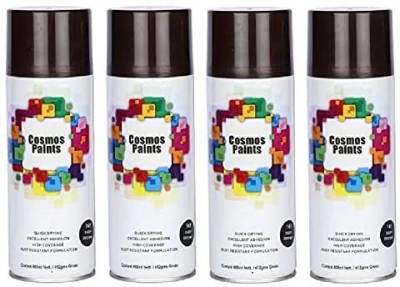 Cosmos Paints Deep Brown Spray Paint (400ml, Deep Brown) - Pack of 4 Deep Brown Spray Paint 1600 ml(Pack of 4)