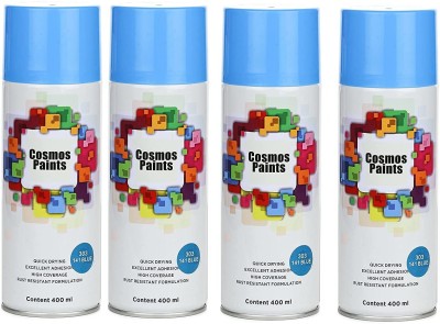 Cosmos Paints Blue Spray Paint 400 ml (Pack of 4) Blue Spray Paint 1600 ml(Pack of 4)
