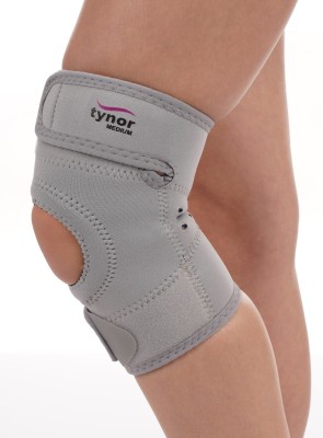 TYNOR Knee Support Sportif (Neo), Grey, Large, 1 Unit Knee Support(Black)