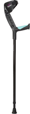 TYNOR Elbow Crutch Adjustable, Silver, Universal Size, 1 Unit Abdominal Belt(Black)