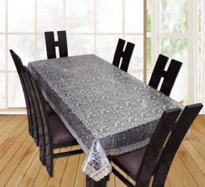 Hot Dealzz Self Design 6 Seater Table Cover(Gold, PVC)