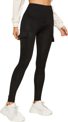 DTR FASHION Solid Women Black Tights