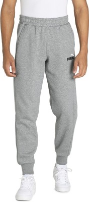 PUMA ESS+ 2 Col Logo Pants Solid Men Grey Track Pants