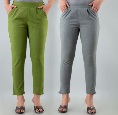 FASHION CLOUD Relaxed Women Green, Grey Trousers