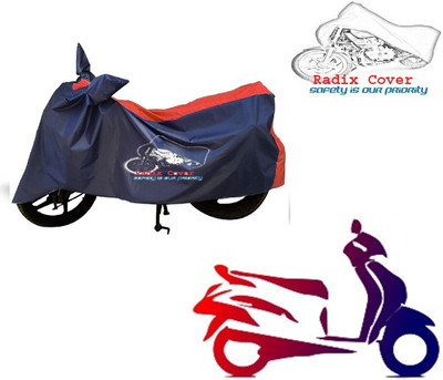 RadixCover Two Wheeler Cover for TVS(Victor Premium BS6, Blue, Red)