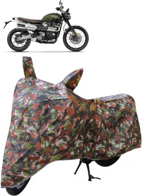 Autoprime Two Wheeler Cover for Triumph(Scrambler, Multicolor)