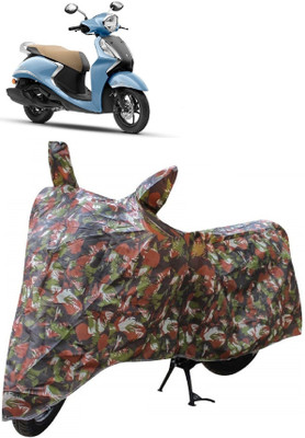 AutoKick Two Wheeler Cover for Yamaha(Fascino 125 FI, Multicolor)