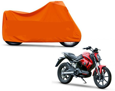 geetaecom Two Wheeler Cover for Revolt(RV 400, Orange)