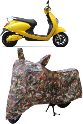 AutoKick Two Wheeler Cover for Techo Electra(Emerge BS6, Multicolor)