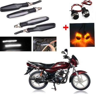 RWT Side LED Indicator Light for Bajaj Platina 100 DTS-i(White, Yellow)