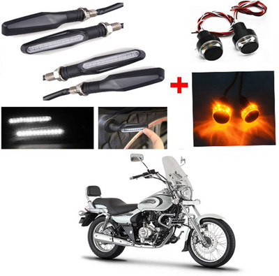 RWT Side LED Indicator Light for Bajaj Avenger 220(White, Yellow)