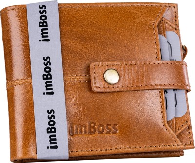ImBoss Men Trendy Tan Genuine Leather Wallet(8 Card Slots)