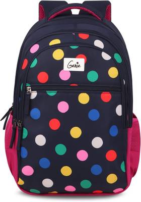 Genie Poppins Backpack for Women,School Bags for Girls, (Navy Blue) 36 litres 36 L Laptop Backpack