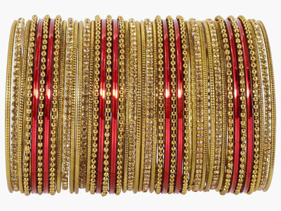 NMII Metal Zircon Bangle Set(Pack of 44)