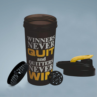 TRUE INDIAN 700 ml Plastic Shaker(Pack of 1, Black)