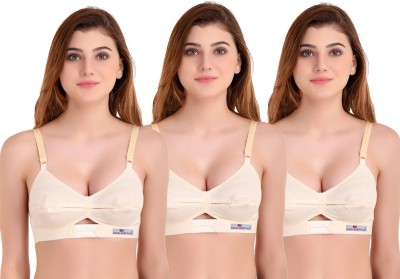 LUXURA ESSENTIALS Women Full Coverage Non Padded Bra(Beige)