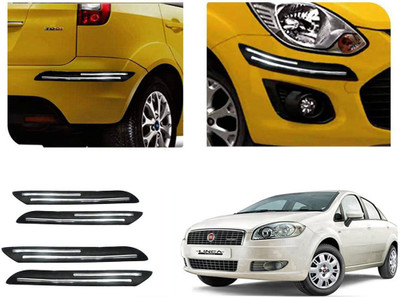 Automotive Prist Rubber Car Bumper Guard(Black, Pack of 1, Fiat, Linea)