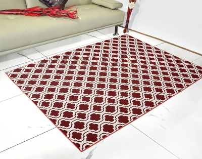 Saral Home Maroon Cotton Carpet(7 ft,  X 5 ft, Rectangle)