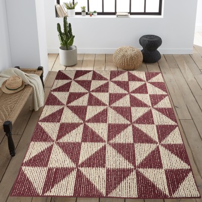 Saral Home Maroon Cotton Carpet(7 ft,  X 5 ft, Rectangle)