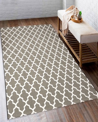 Saral Home Grey Cotton Area Rug(6 ft,  X 4 ft, Rectangle)