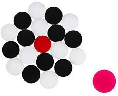 SBR Sports ''High Class Plastic Coins, 20 Carrom coins with 1 Striker FOR CARROM BOARD Carrom Pawns(Pack of 20)