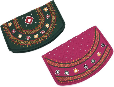 SriAoG Casual Multicolor  Clutch(Pack of: 2)