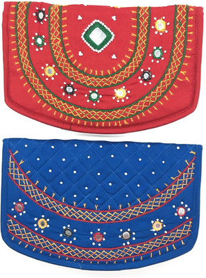 SriAoG Casual Red  Clutch(Pack of: 2)