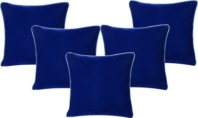 Riara Plain Cushions Cover(Pack of 5, 50 cm*50 cm, Blue, Light Green)