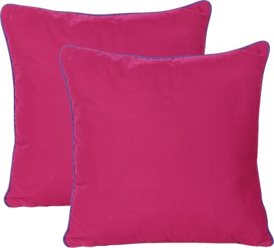 Riara Plain Cushions Cover(Pack of 2, 20 cm*20 cm, Pink, Purple)