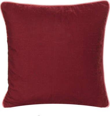 Riara Plain Cushions Cover(30 cm*30 cm, Maroon, Pink)