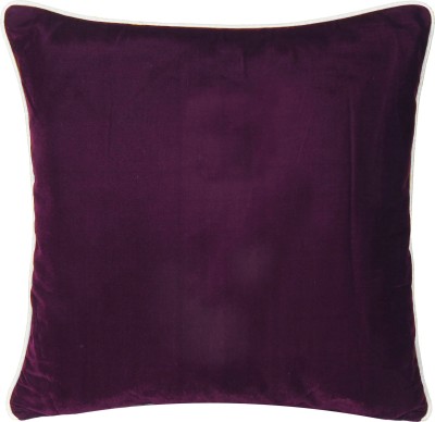 Riara Plain Cushions Cover(30 cm*30 cm, Purple, White)