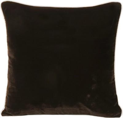 Riara Velvet Cushions Cover(61 cm*61 cm, Brown, White)