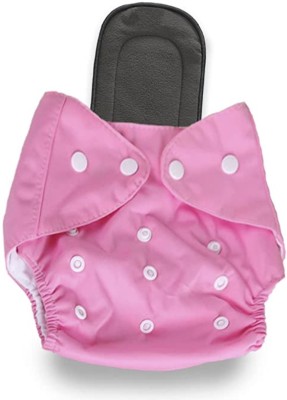 Stakipo Small Cloth Button Diaper Combo - 1 diaper pink with black insert