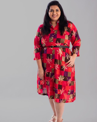 Mighty Threads Women A-line Pink Dress